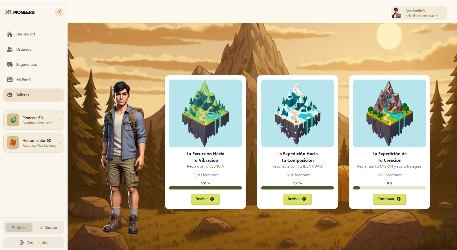 Pioneers — sitio oficial