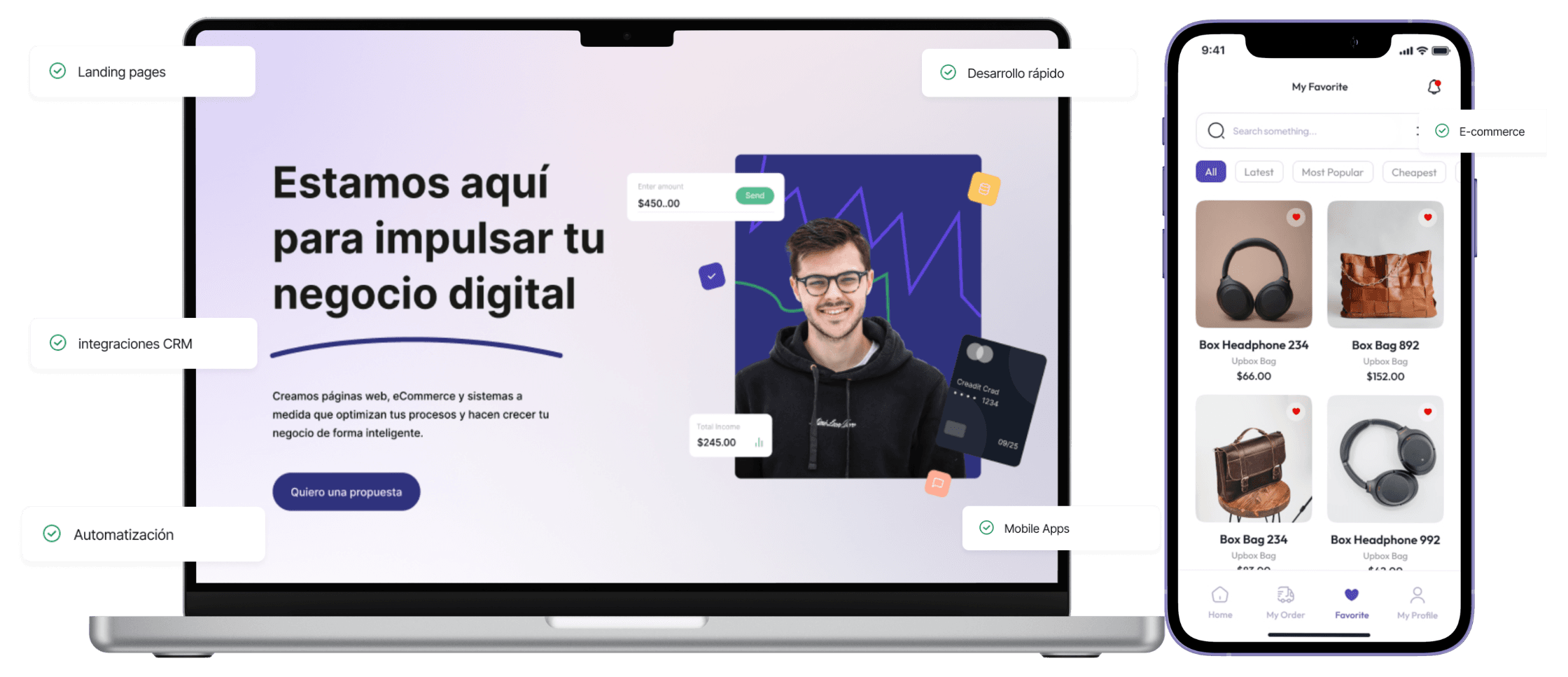 Mockup laptop y mobile